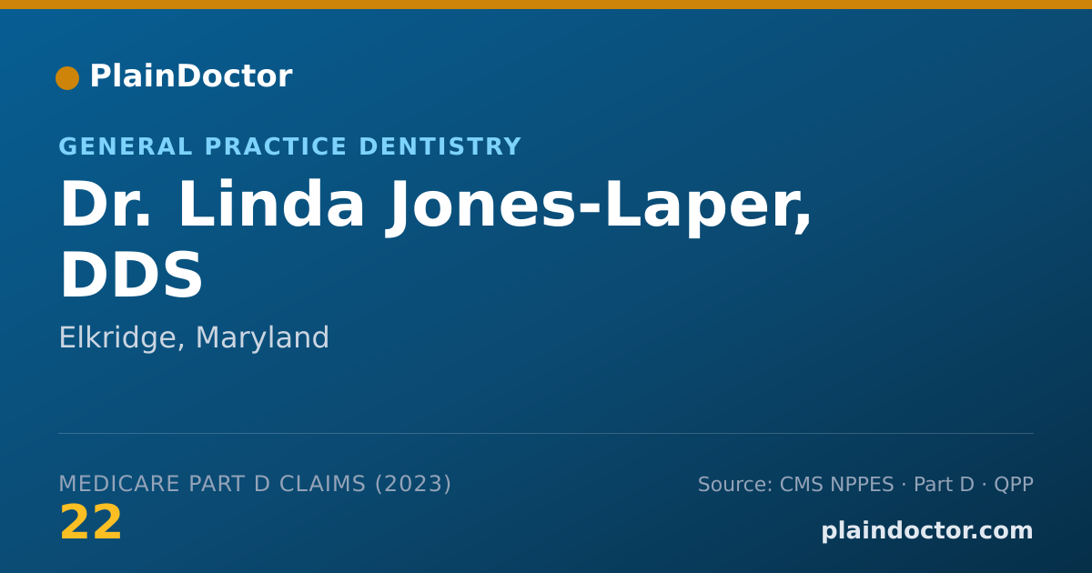 Shareable card for Linda Jones-Laper, DDS - General Practice Dentistry, Elkridge, MD