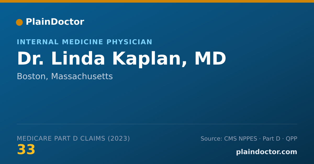 Shareable card for Linda Kaplan, MD - Internal Medicine Physician, Boston, MA