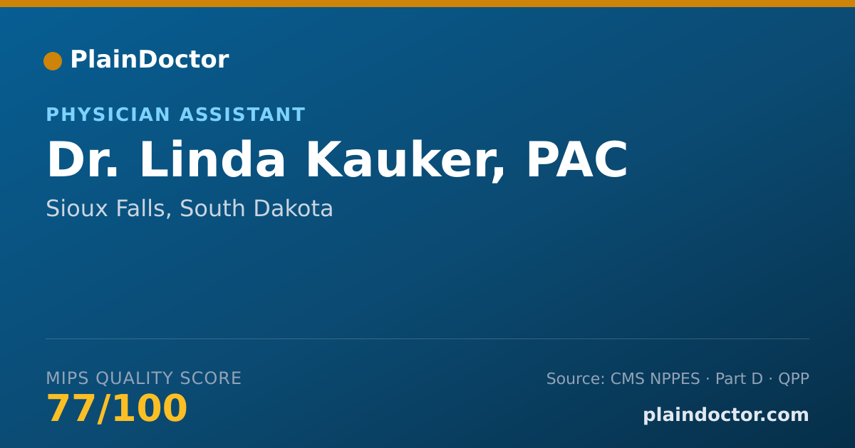 Shareable card for Linda Kauker, PAC - Physician Assistant, Sioux Falls, SD