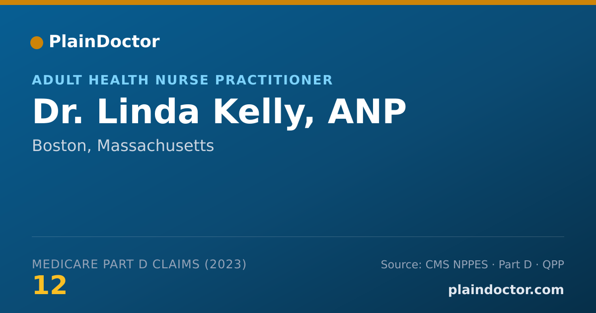 Shareable card for Linda Kelly, ANP - Adult Health Nurse Practitioner, Boston, MA