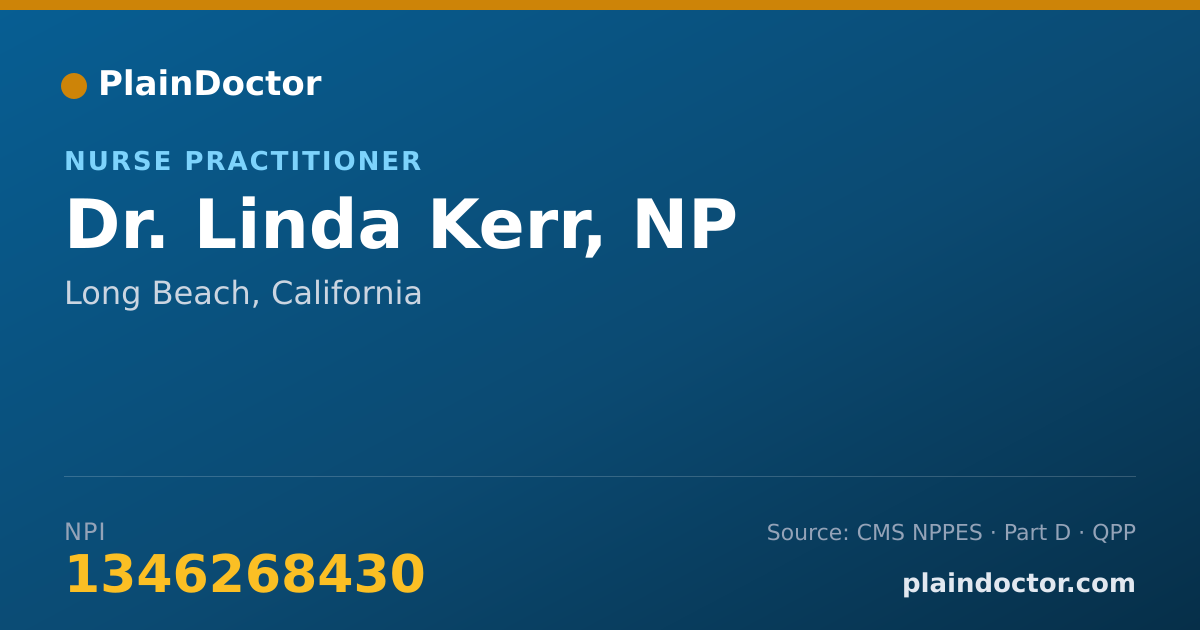 Shareable card for Linda Kerr, NP - Nurse Practitioner, Long Beach, CA