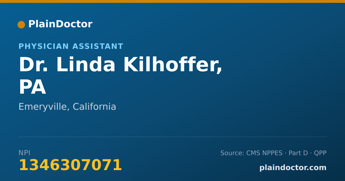 Shareable card for Linda Kilhoffer, PA - Physician Assistant, Emeryville, CA