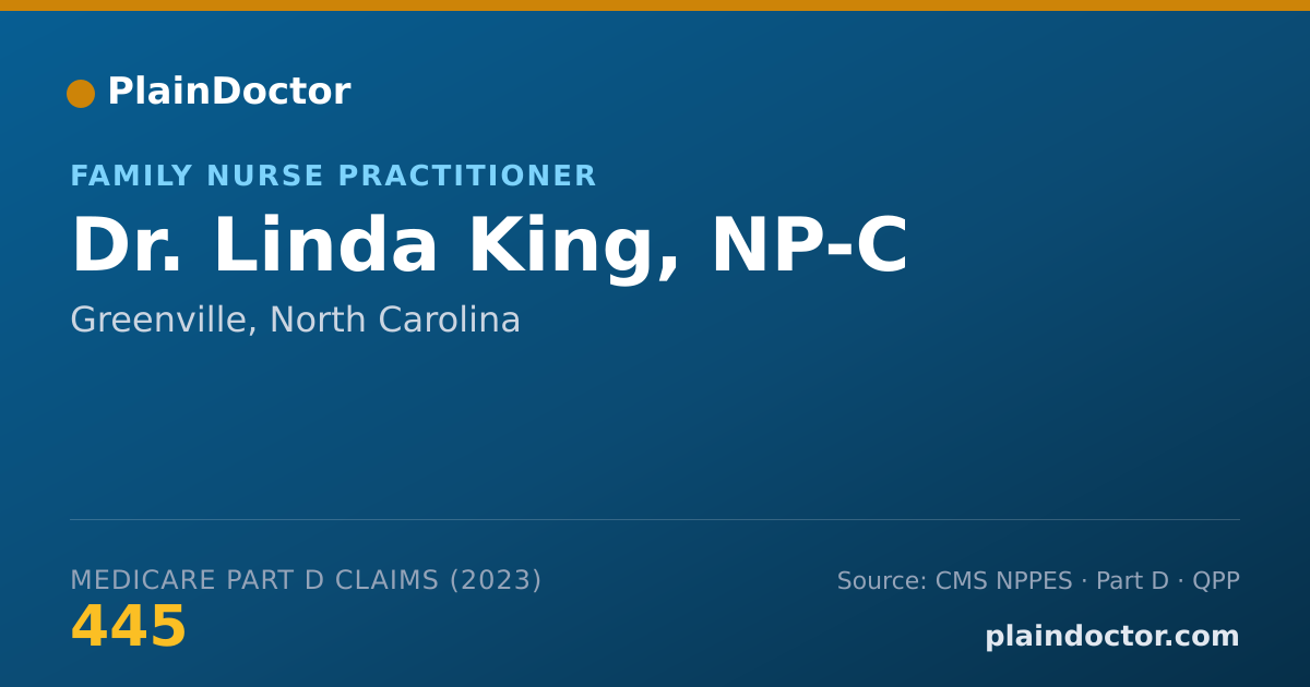 Shareable card for Linda King, NP-C - Family Nurse Practitioner, Greenville, NC