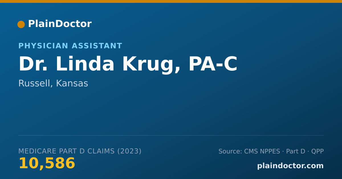 Shareable card for Linda Krug, PA-C - Physician Assistant, Russell, KS