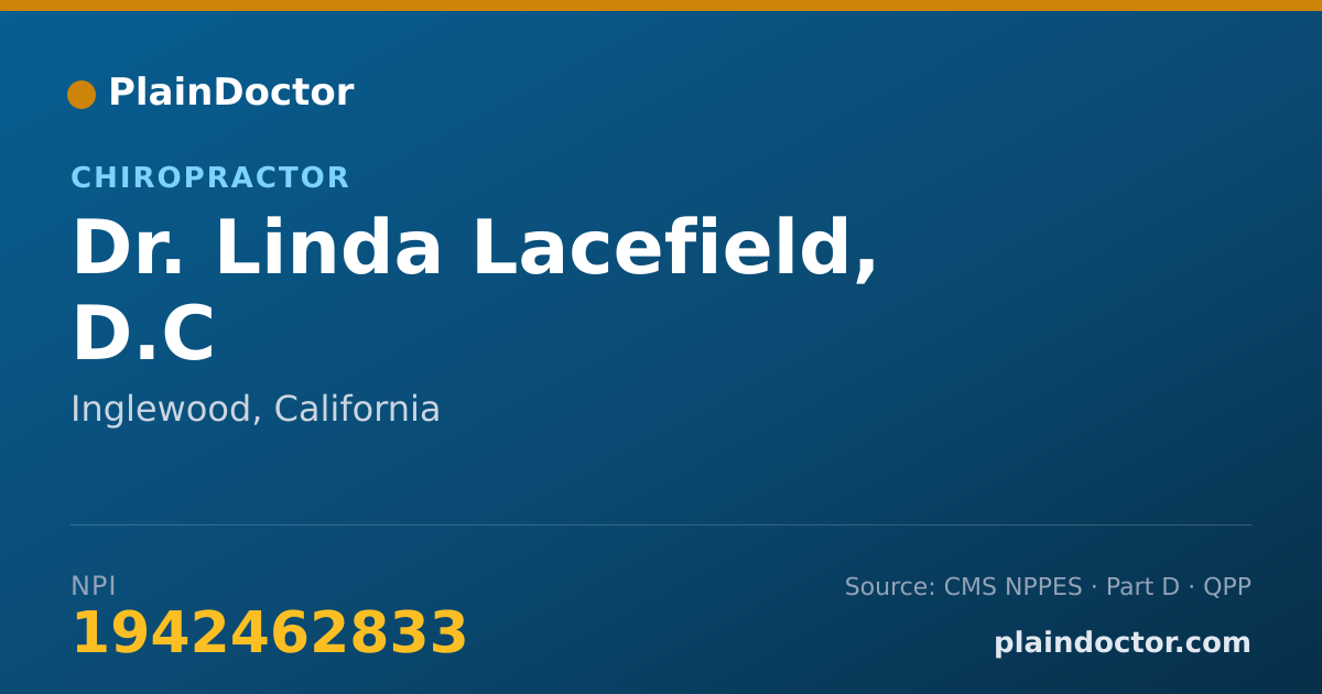 Shareable card for Linda Lacefield, D.C - Chiropractor, Inglewood, CA