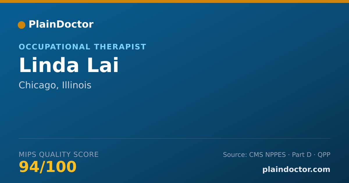Shareable card for Linda Lai - Occupational Therapist, Chicago, IL