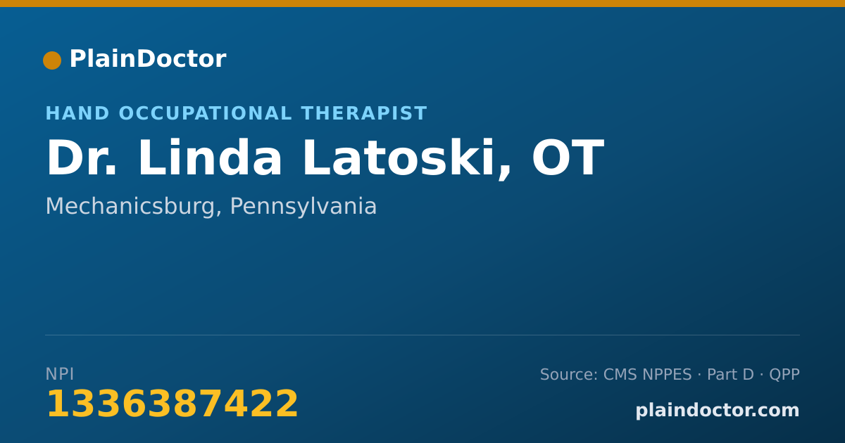 Shareable card for Linda Latoski, OT - Hand Occupational Therapist, Mechanicsburg, PA