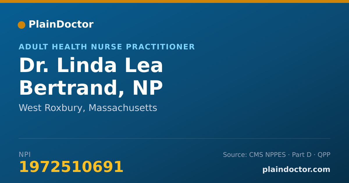 Shareable card for Linda Lea Bertrand, NP - Adult Health Nurse Practitioner, West Roxbury, MA