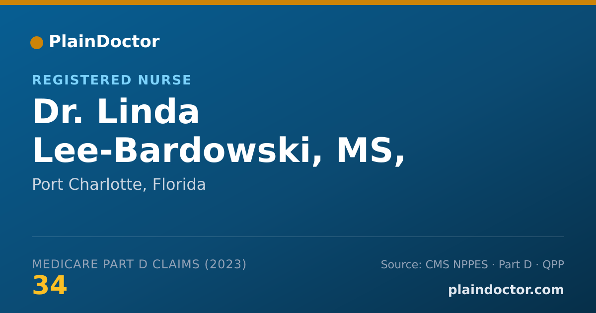 Shareable card for Linda Lee-Bardowski, MS, ARNP-C - Registered Nurse, Port Charlotte, FL