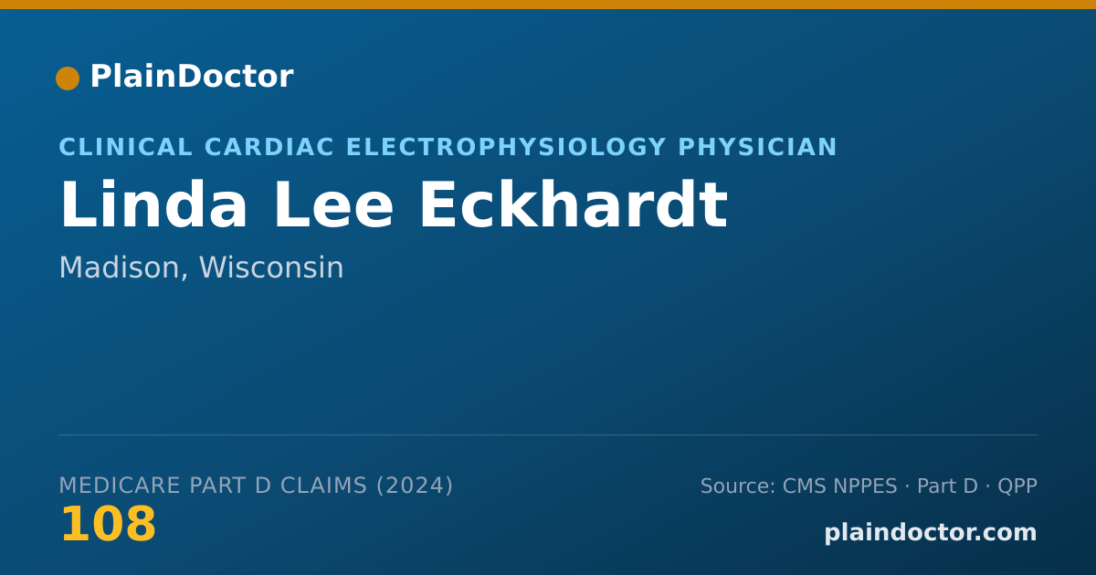 Shareable card for Linda Lee Eckhardt - Clinical Cardiac Electrophysiology Physician, Madison, WI
