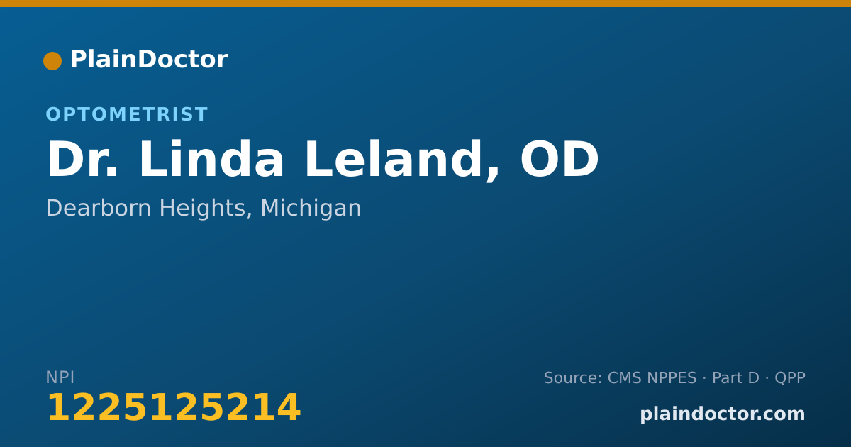 Shareable card for Linda Leland, OD - Optometrist, Dearborn Heights, MI