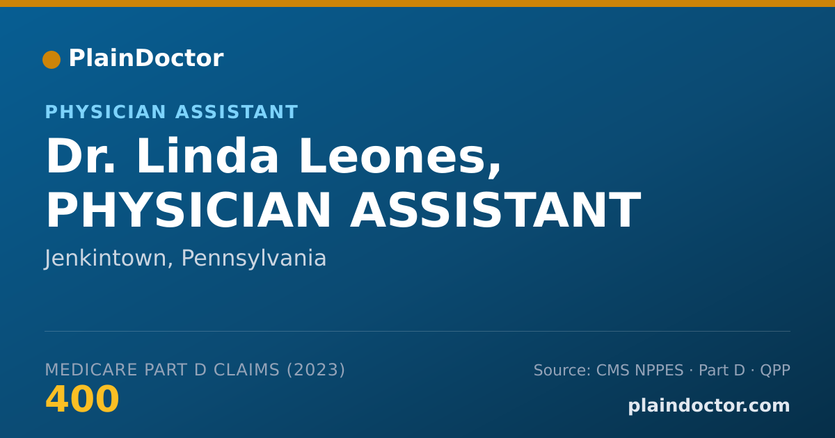 Shareable card for Linda Leones, PHYSICIAN ASSISTANT - Physician Assistant, Jenkintown, PA