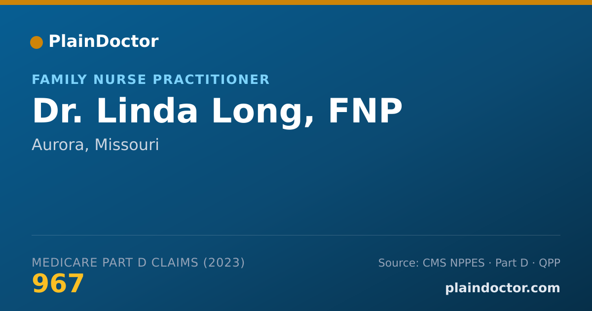 Shareable card for Linda Long, FNP - Family Nurse Practitioner, Aurora, MO