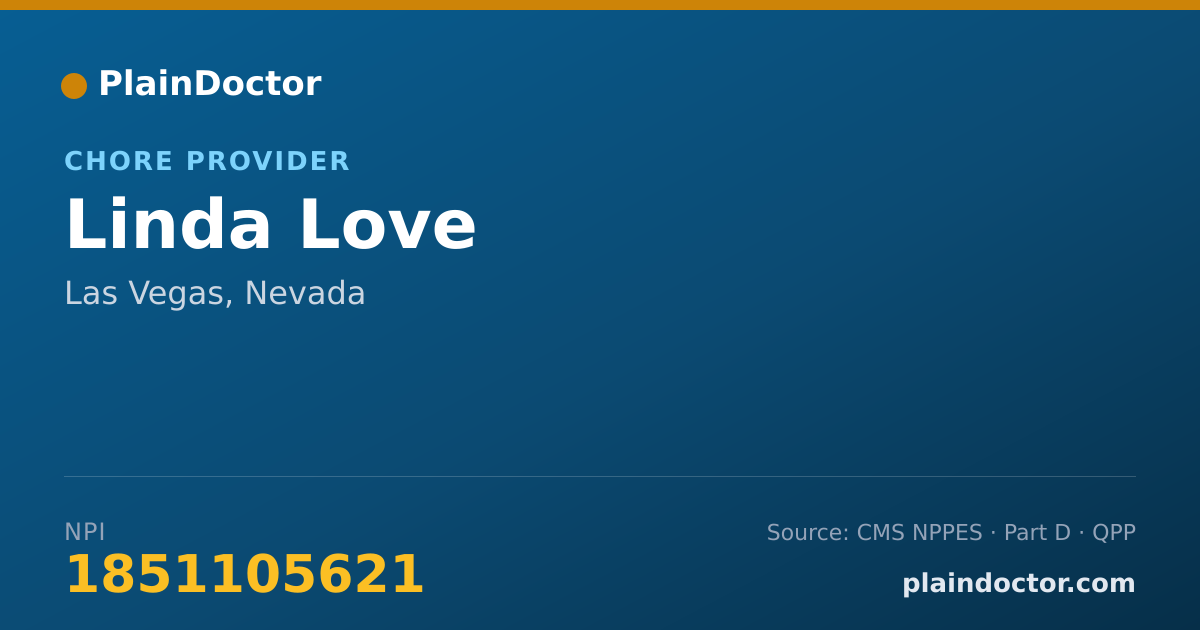 Shareable card for Linda Love - Chore Provider, Las Vegas, NV