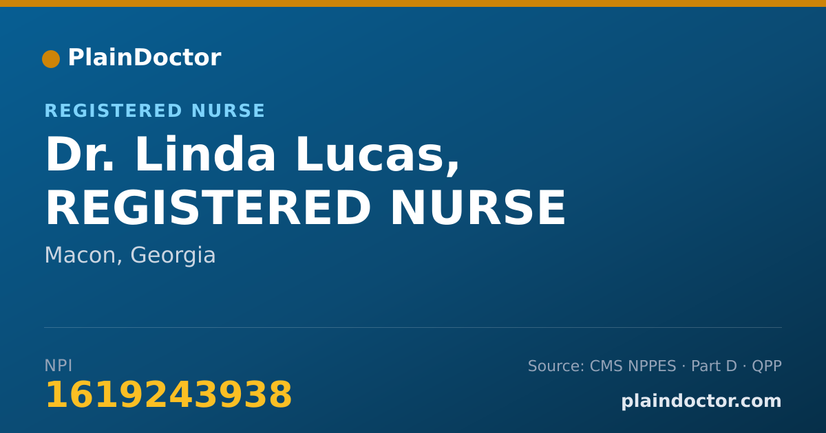 Shareable card for Linda Lucas, REGISTERED NURSE - Registered Nurse, Macon, GA