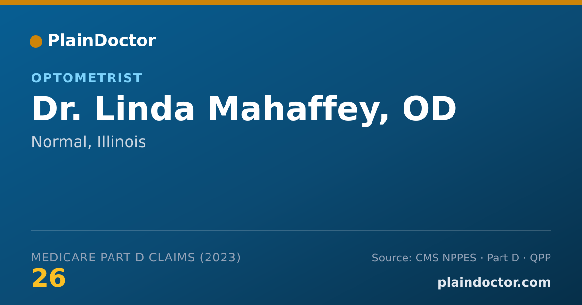 Shareable card for Linda Mahaffey, OD - Optometrist, Normal, IL
