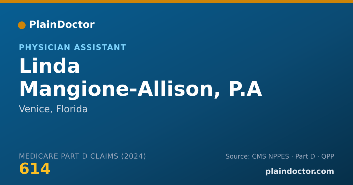 Shareable card for Linda Mangione-Allison, P.A - Physician Assistant, Venice, FL