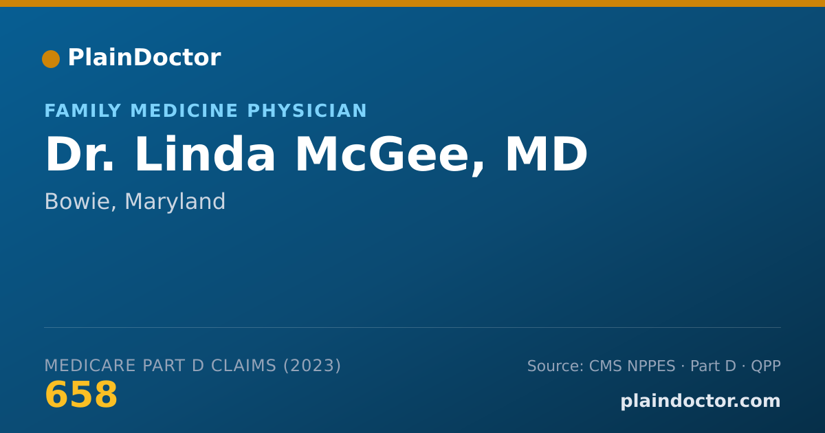 Shareable card for Linda McGee, MD - Family Medicine Physician, Bowie, MD