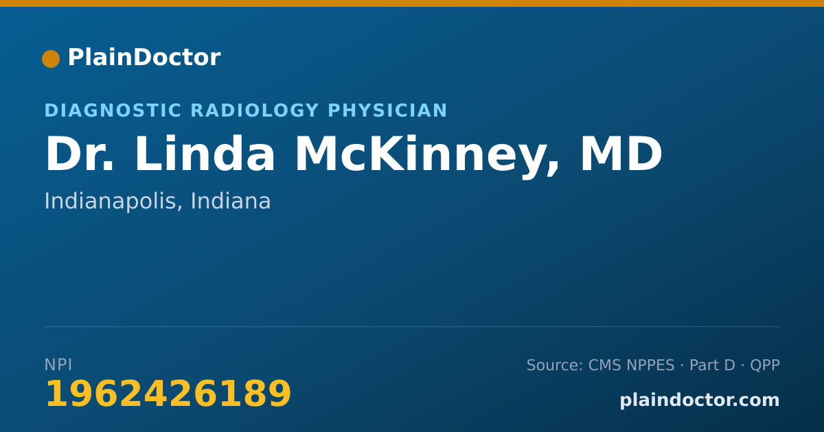 Shareable card for Linda McKinney, MD - Diagnostic Radiology Physician, Indianapolis, IN