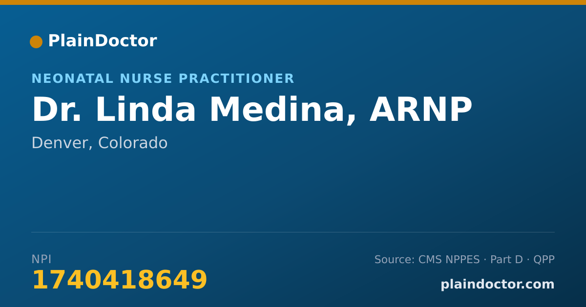 Shareable card for Linda Medina, ARNP - Neonatal Nurse Practitioner, Denver, CO