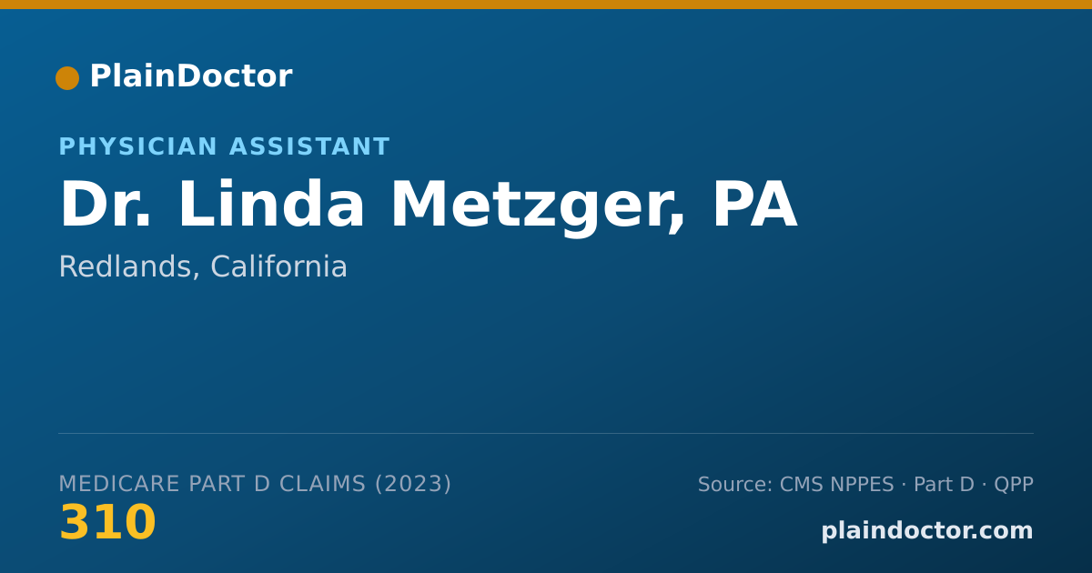 Shareable card for Linda Metzger, PA - Physician Assistant, Redlands, CA