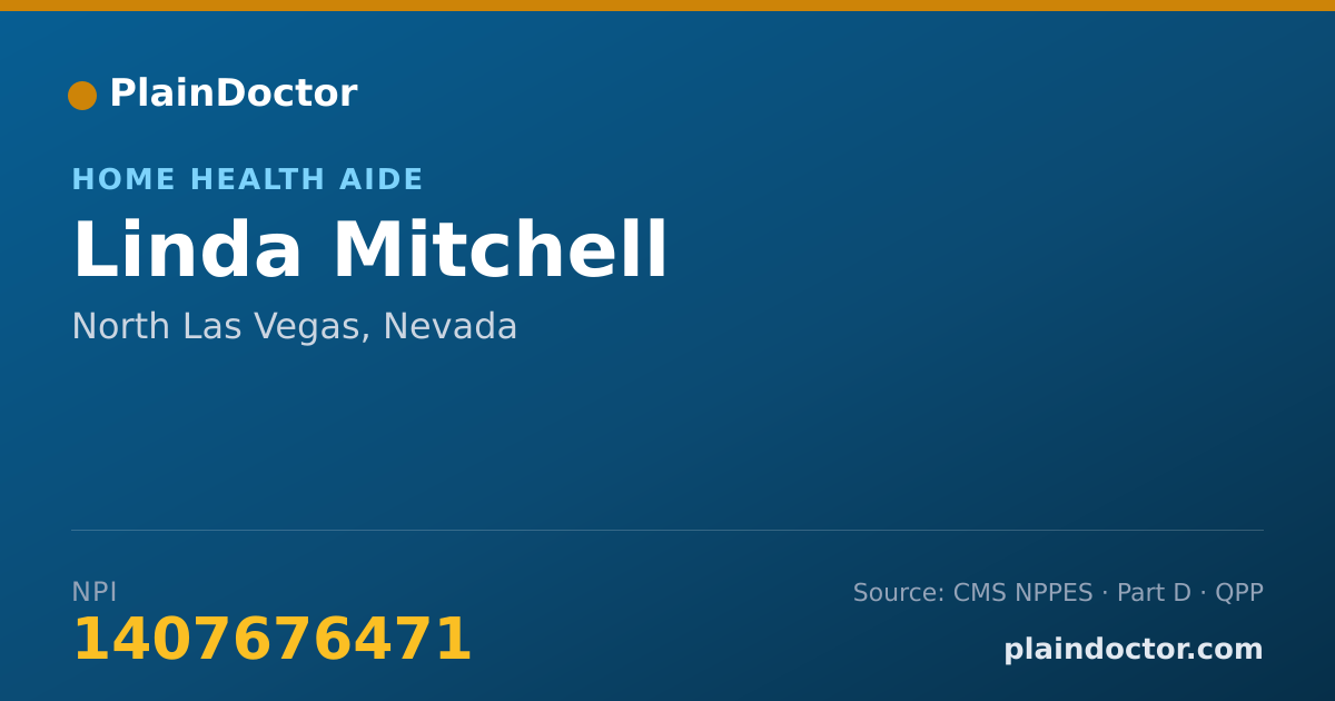 Shareable card for Linda Mitchell - Home Health Aide, North Las Vegas, NV