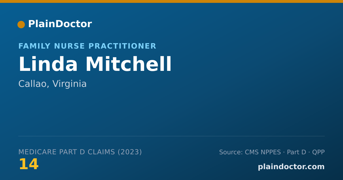 Shareable card for Linda Mitchell - Family Nurse Practitioner, Callao, VA