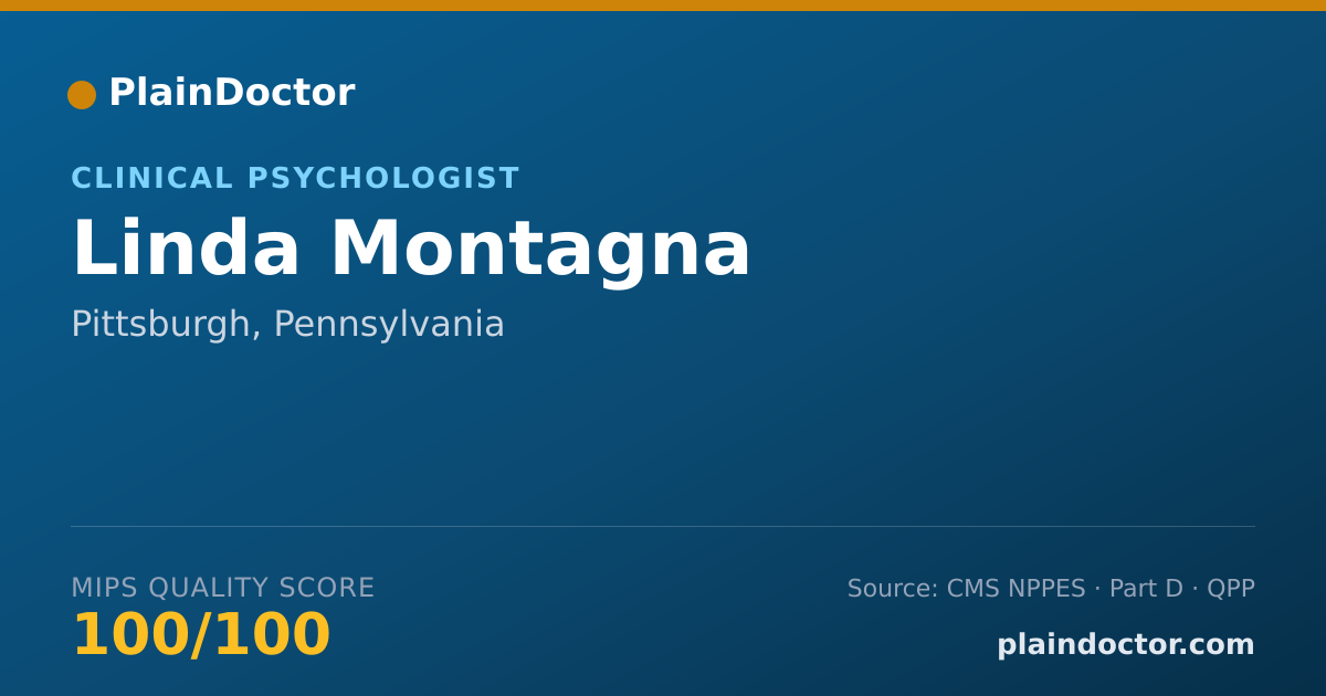 Shareable card for Linda Montagna - Clinical Psychologist, Pittsburgh, PA