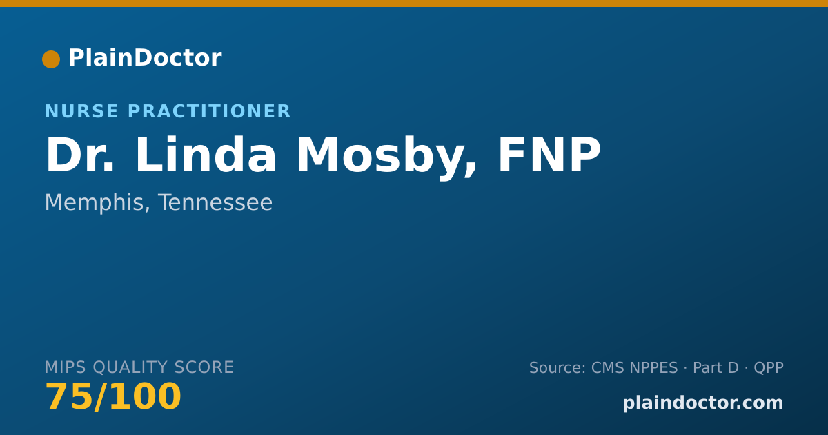 Shareable card for Linda Mosby, FNP - Nurse Practitioner, Memphis, TN