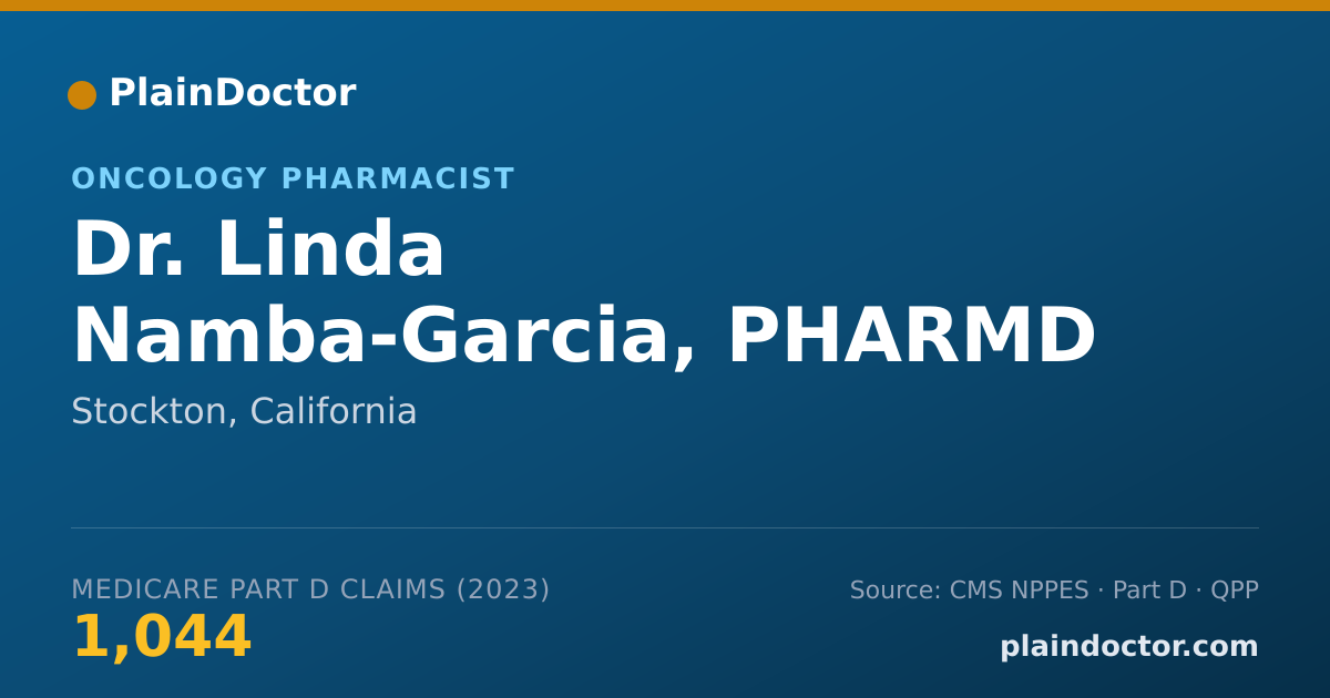 Shareable card for Linda Namba-Garcia, PHARMD - Oncology Pharmacist, Stockton, CA