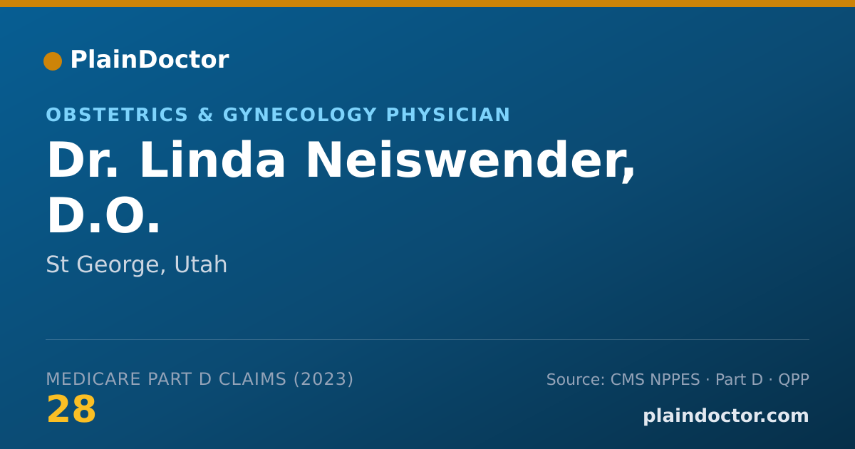 Shareable card for Linda Neiswender, D.O. - Obstetrics & Gynecology Physician, St George, UT