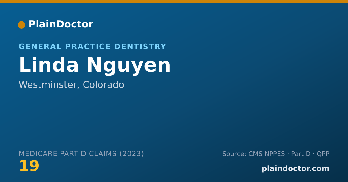 Shareable card for Linda Nguyen - General Practice Dentistry, Westminster, CO