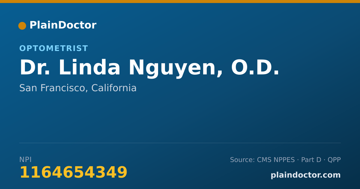 Shareable card for Linda Nguyen, O.D. - Optometrist, San Francisco, CA