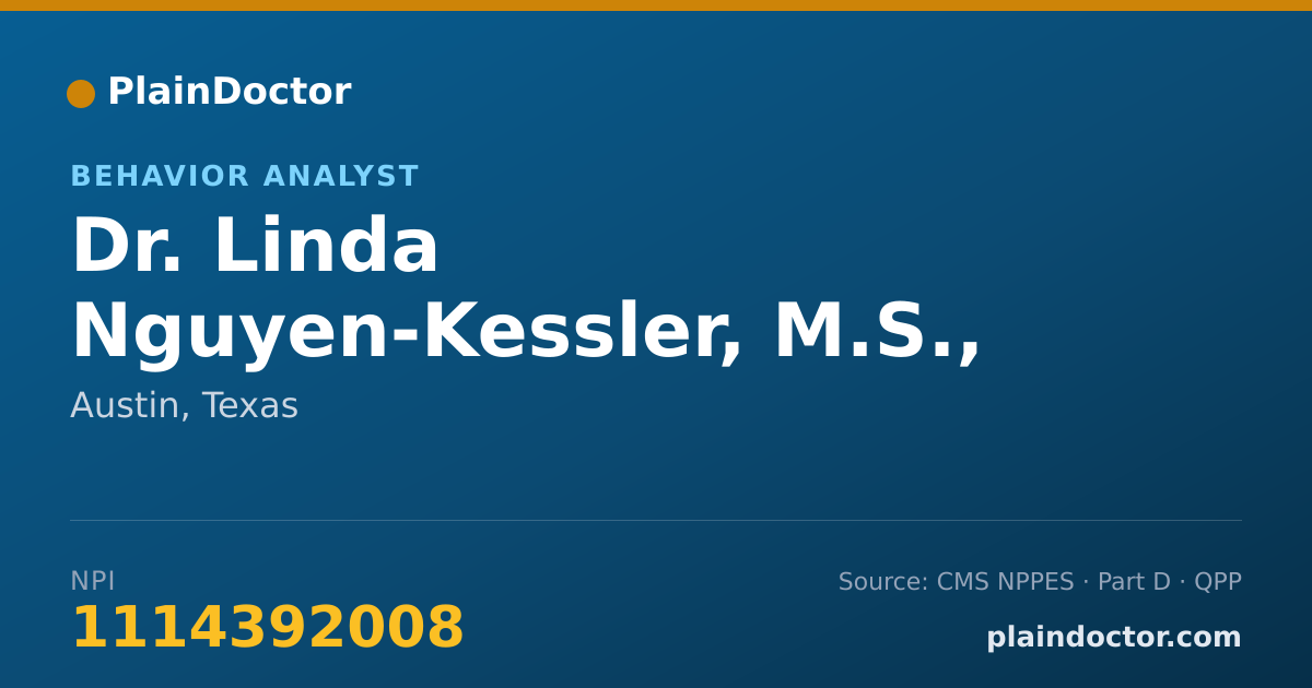 Shareable card for Linda Nguyen-Kessler, M.S., BCBA, LBA - Behavior Analyst, Austin, TX