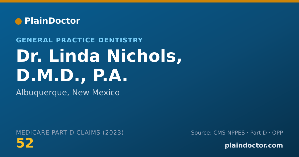 Shareable card for Linda Nichols, D.M.D., P.A. - General Practice Dentistry, Albuquerque, NM