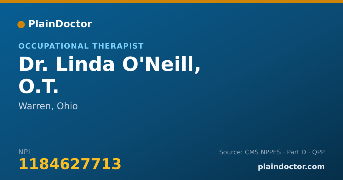 Shareable card for Linda O'Neill, O.T. - Occupational Therapist, Warren, OH