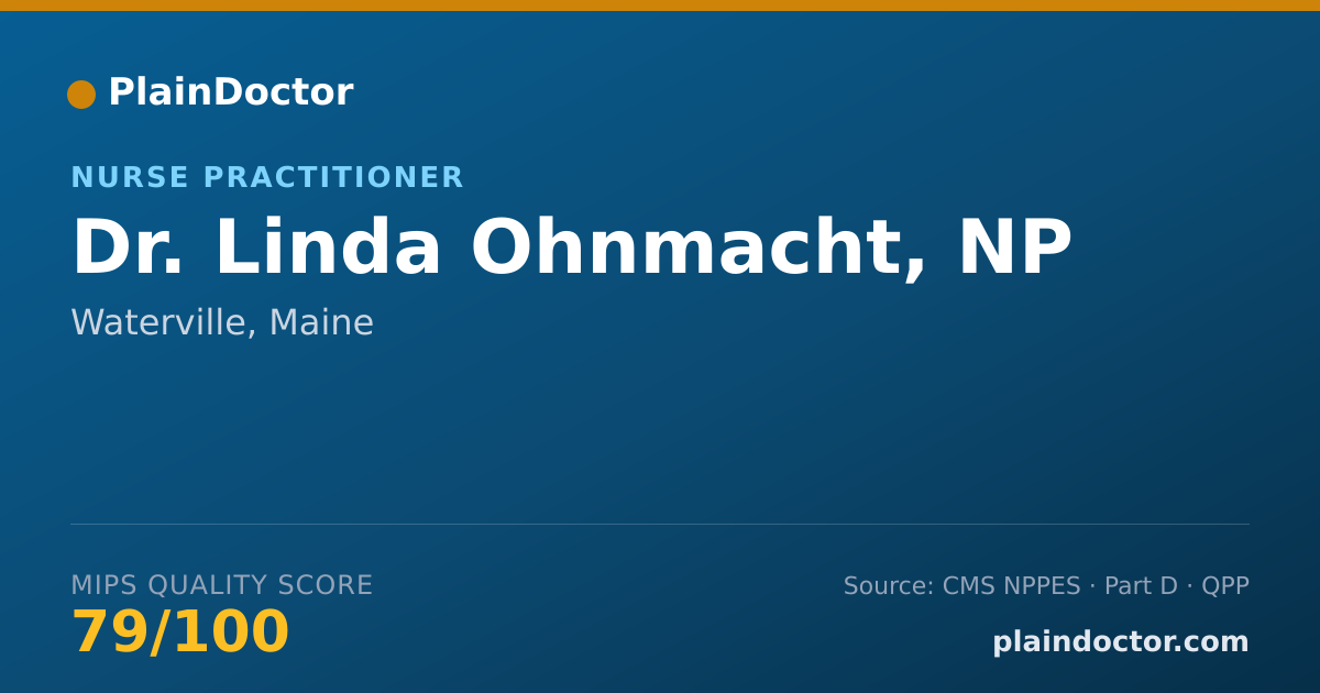 Shareable card for Linda Ohnmacht, NP - Nurse Practitioner, Waterville, ME