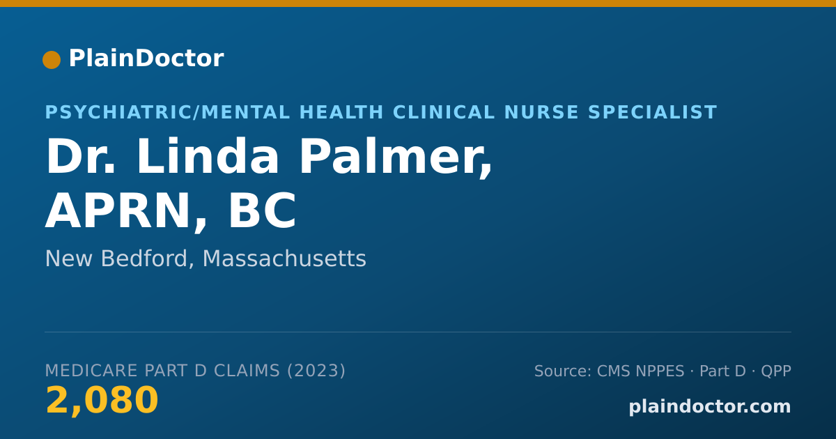 Shareable card for Linda Palmer, APRN, BC - Psychiatric/Mental Health Clinical Nurse Specialist, New Bedford, MA