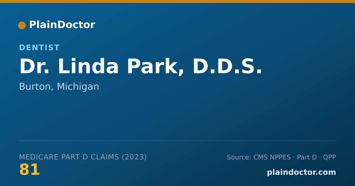 Shareable card for Linda Park, D.D.S. - Dentist, Burton, MI