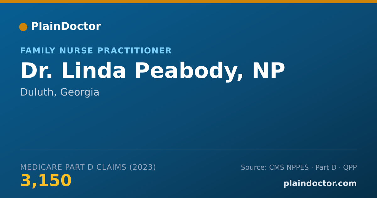 Shareable card for Linda Peabody, NP - Family Nurse Practitioner, Duluth, GA