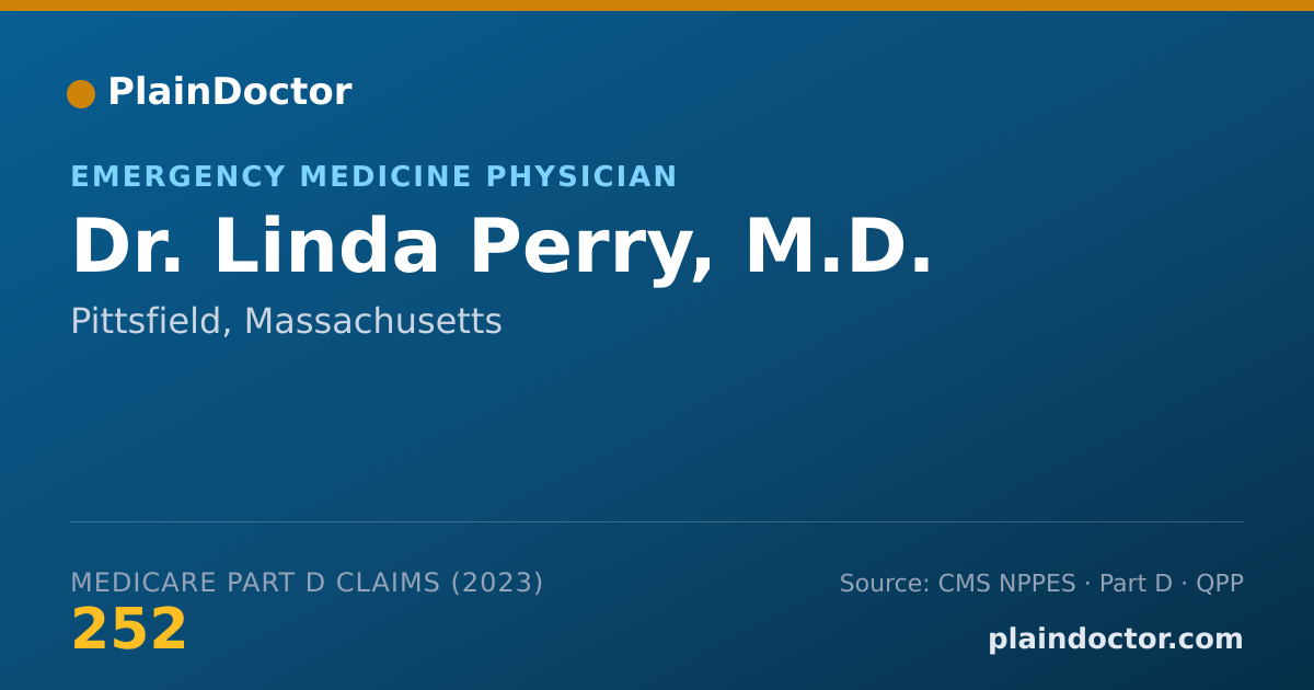 Shareable card for Linda Perry, M.D. - Emergency Medicine Physician, Pittsfield, MA