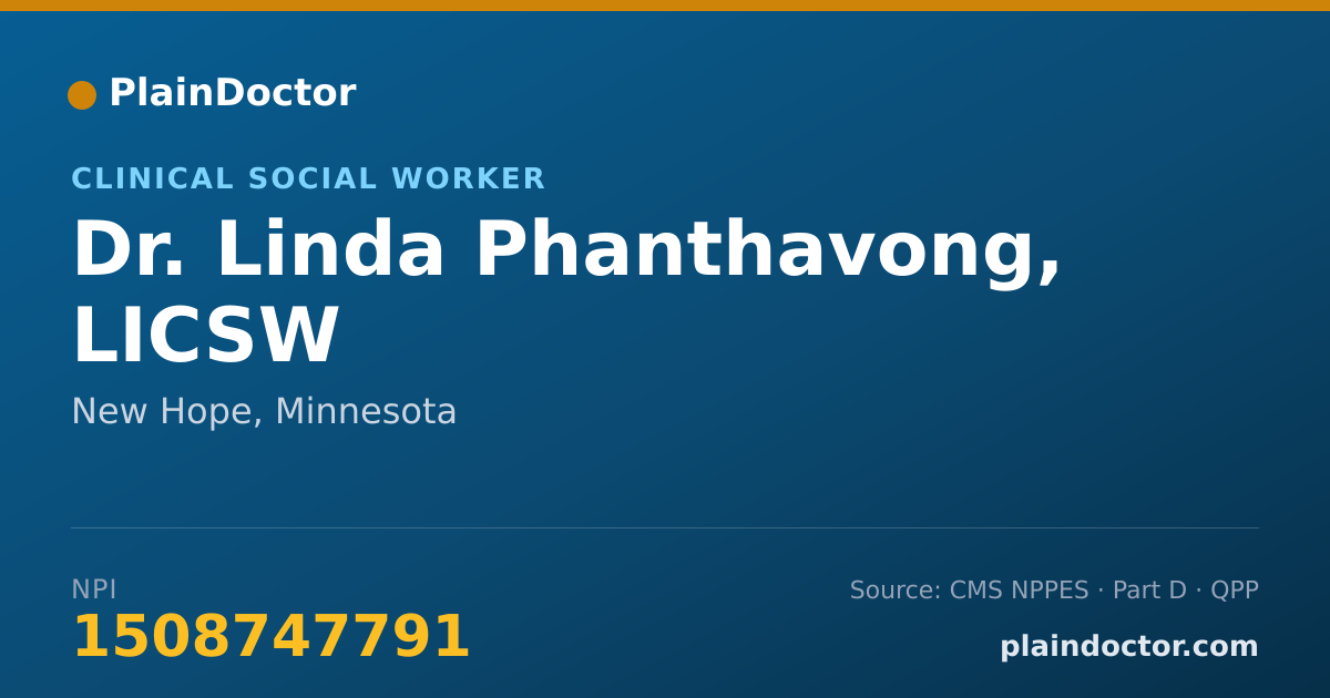 Shareable card for Linda Phanthavong, LICSW - Clinical Social Worker, New Hope, MN