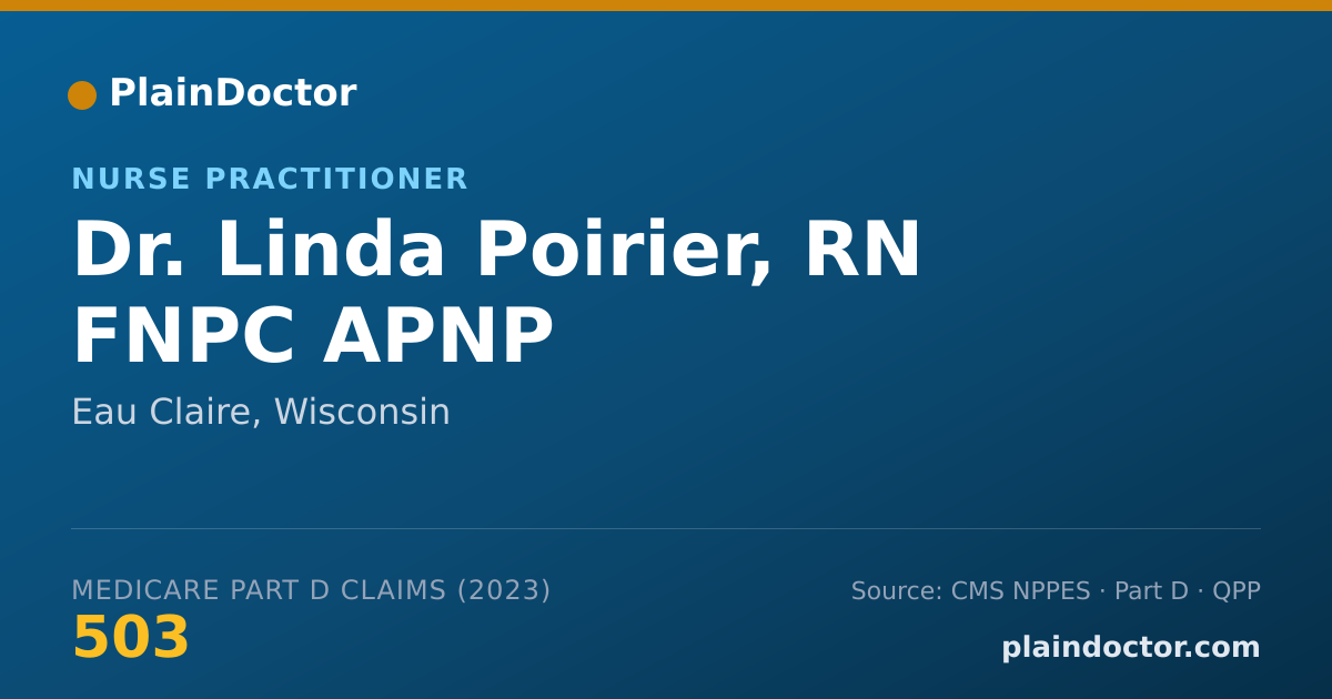 Shareable card for Linda Poirier, RN FNPC APNP - Nurse Practitioner, Eau Claire, WI