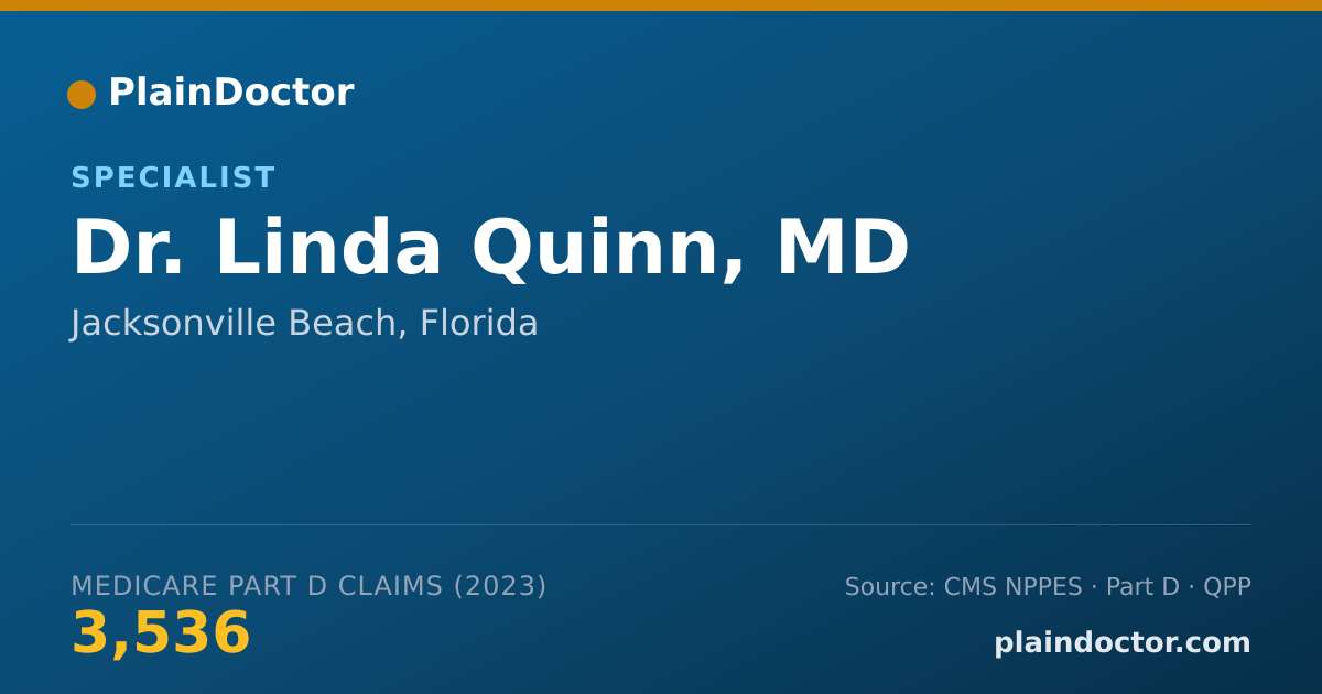 Shareable card for Linda Quinn, MD - Specialist, Jacksonville Beach, FL