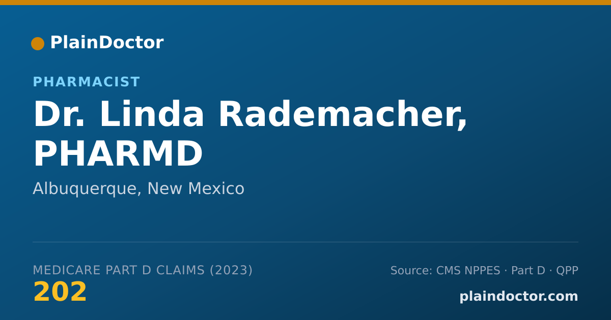 Shareable card for Linda Rademacher, PHARMD - Pharmacist, Albuquerque, NM