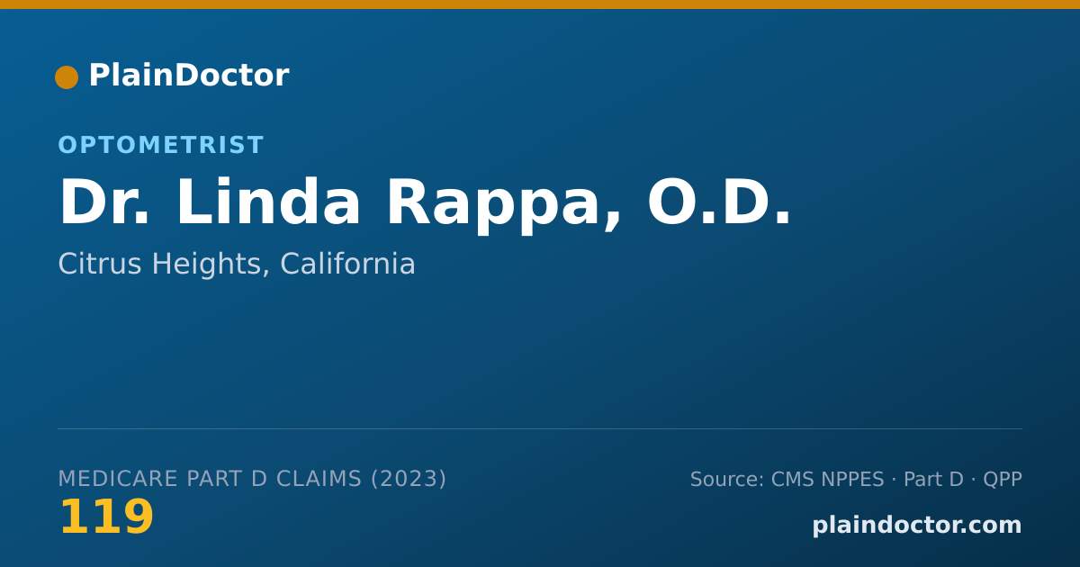 Shareable card for Linda Rappa, O.D. - Optometrist, Citrus Heights, CA
