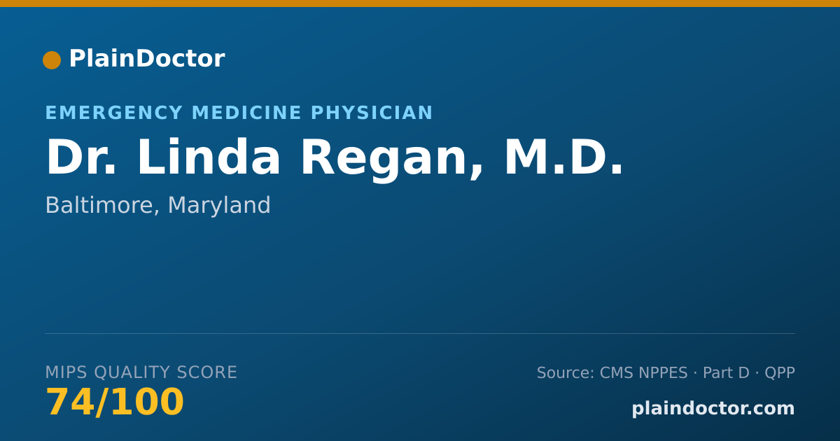 Shareable card for Linda Regan, M.D. - Emergency Medicine Physician, Baltimore, MD