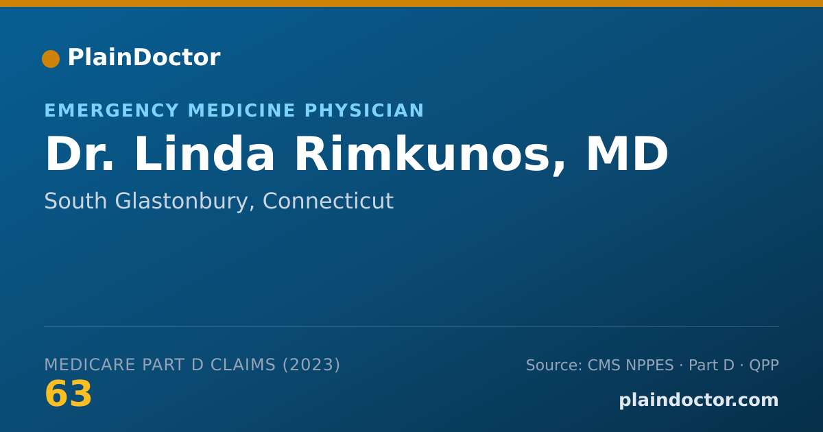 Shareable card for Linda Rimkunos, MD - Emergency Medicine Physician, South Glastonbury, CT