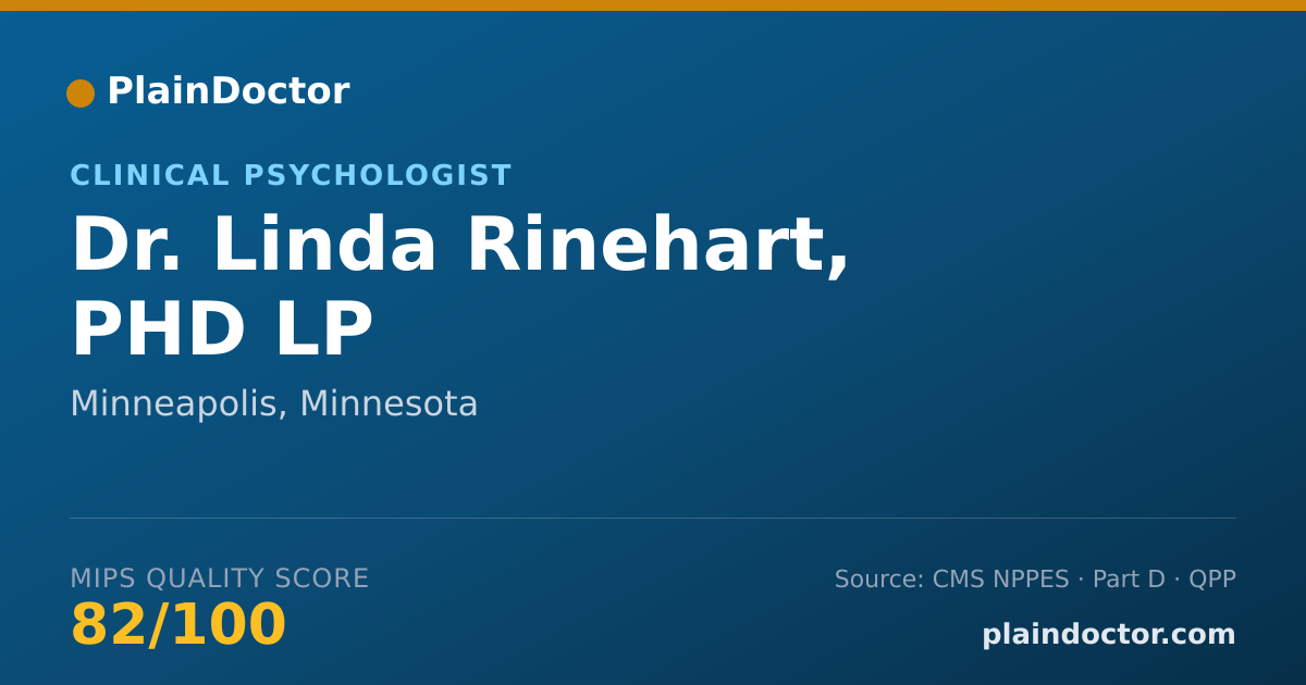 Shareable card for Linda Rinehart, PHD LP - Clinical Psychologist, Minneapolis, MN