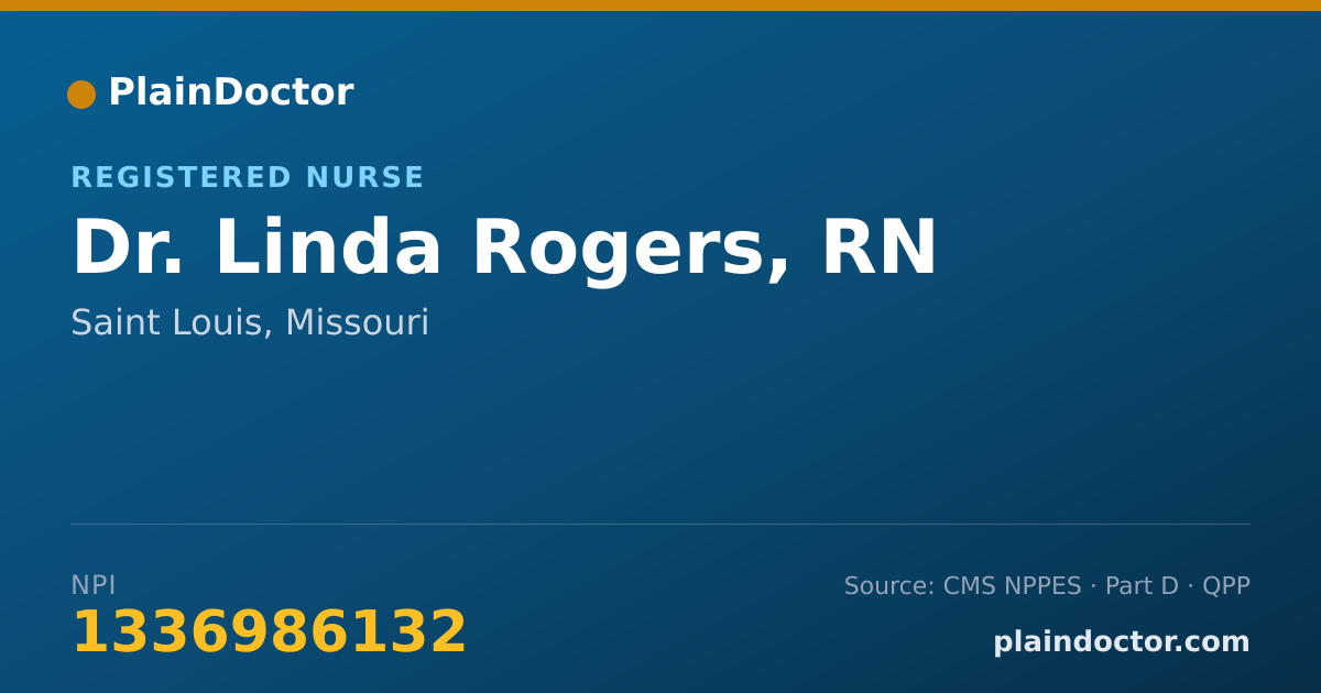 Shareable card for Linda Rogers, RN - Registered Nurse, Saint Louis, MO